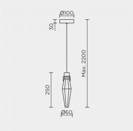 Подвесной светильник Modelux 4000K ML.89180.1 BS