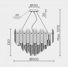 Люстра Modelux  ML.7088.500 CR