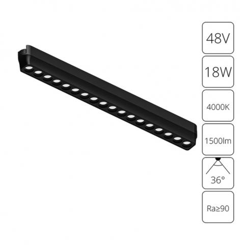 Магнитный трековый светильник Arte Lamp Rapid 4000К A6169PL-1BK