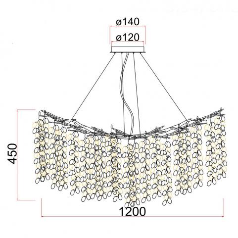 Подвесной светильник Divinare Salice 3134/01 SP-14