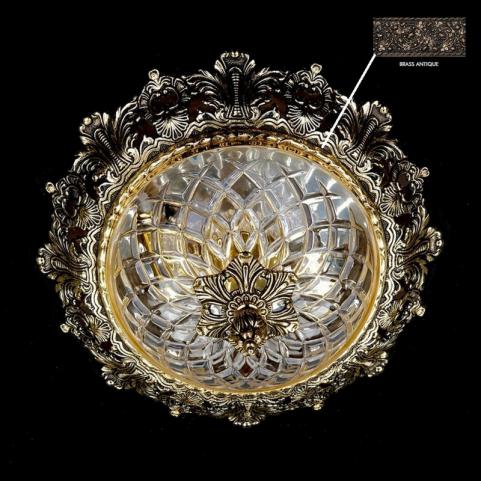 Потолочный светильник Art Glass CHARLIZE DIA 390 BRASS ANTIQUE