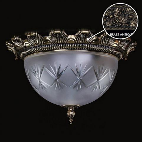 Потолочный светильник Art Glass LEA II. BRASS ANTIQUE