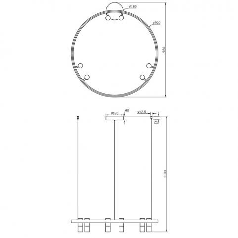 Подвесной светильник Maytoni Satellite  MOD102PL-L42WK