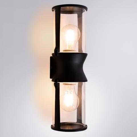 Настенный уличный светильник Arte Lamp Minchir  A8306AL-2BK