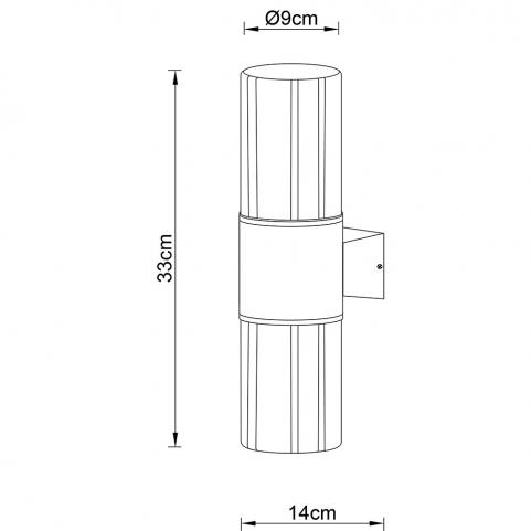 Настенный уличный светильник Arte Lamp Seginus A6515AL-2BK
