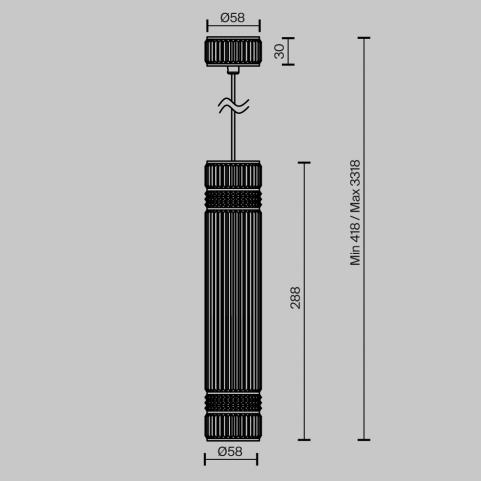 Подвесной светильник Maytoni Metropolis MOD475PL-01B