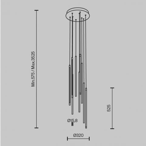Подвесной светильник Maytoni Light stick MOD236PL-L54BS3K