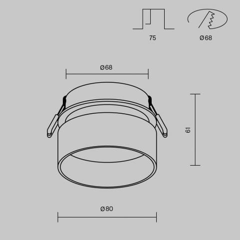 Точечный светильник Maytoni Technical Downlight Amary DL062-GU10-W