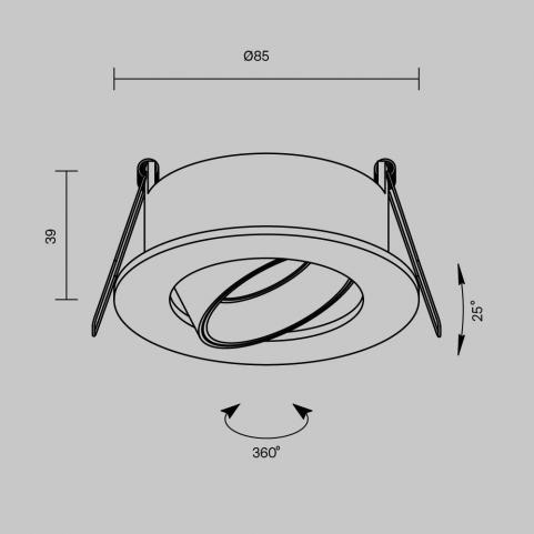 Точечный светильник Maytoni Technical Downlight Wink DL061-GU10-B