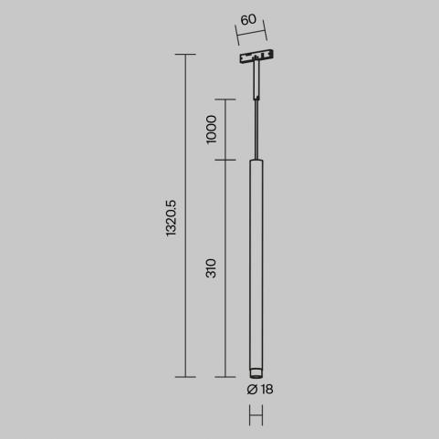 Трековый подвесной светильник Maytoni Technical Levity 4000К Skim TR191-1-3W4K-M-B