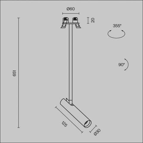 Подвесной светильник Maytoni Technical Focus T P141RS-L125-6W4K-W