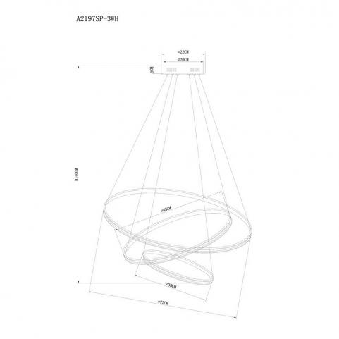 Светильник подвесной Arte Lamp Frodo A2197SP-3WH