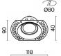 Поворотный светильник Maytoni Dot  DL042-01-RD-W
