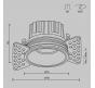 Точечный светильник Maytoni Technical Downlight 4000K Round DL058-12W4K-TRS-W